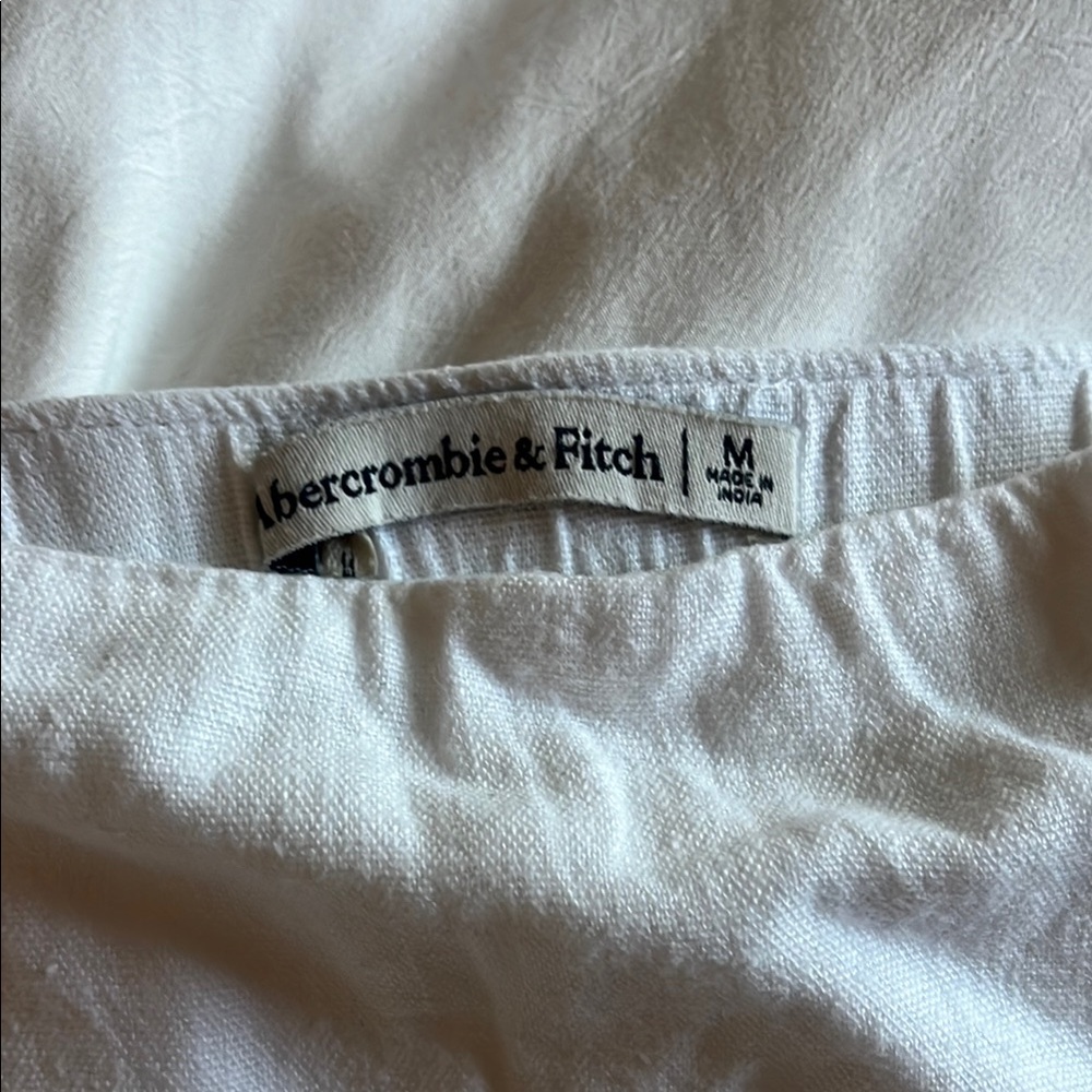 Abercrombie & Fitch White Linen Skort